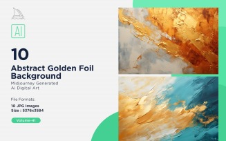 Abstract Golden Foil Background 10_Set V-41