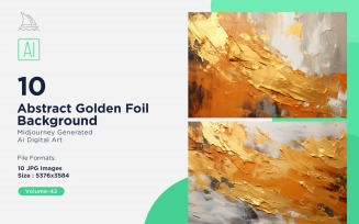 Abstract Golden Foil Background 10_Set V-42