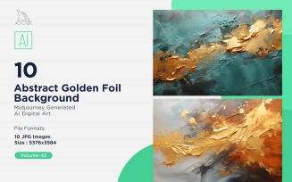 Abstract Golden Foil Background 10_Set V-43