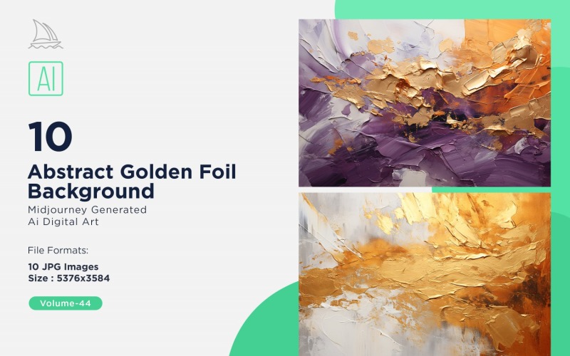 Abstract Golden Foil Background 10_Set V-44