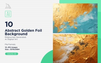 Abstract Golden Foil Background 10_Set V-45
