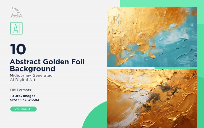 Abstract Golden Foil Background 10_Set V-45