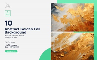 Abstract Golden Foil Background 10_Set V-46