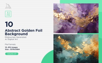Abstract Golden Foil Background 10_Set V-47