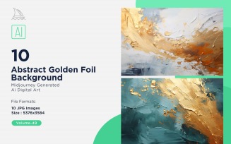 Abstract Golden Foil Background 10_Set V-49