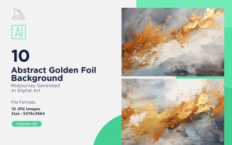 Abstract Golden Foil Background 10_Set V-50