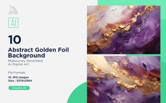Abstract Golden Foil Background 10_Set V-51