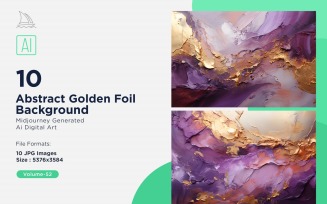 Abstract Golden Foil Background 10_Set V-52