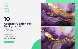 Abstract Golden Foil Background 10_Set V-53