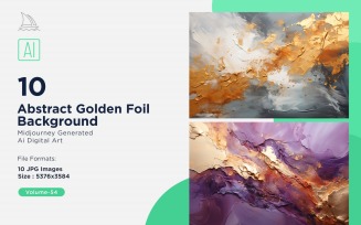 Abstract Golden Foil Background 10_Set V-54