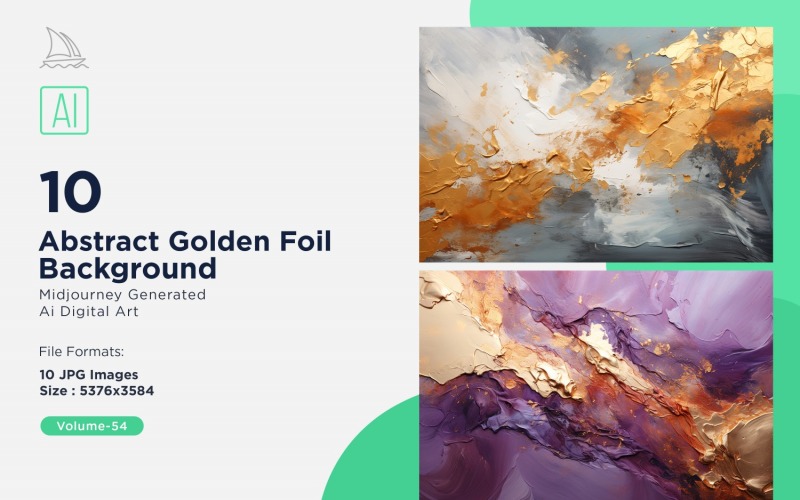 Abstract Golden Foil Background 10_Set V-54