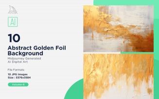 Abstract Golden Foil Background 10_Set V-9