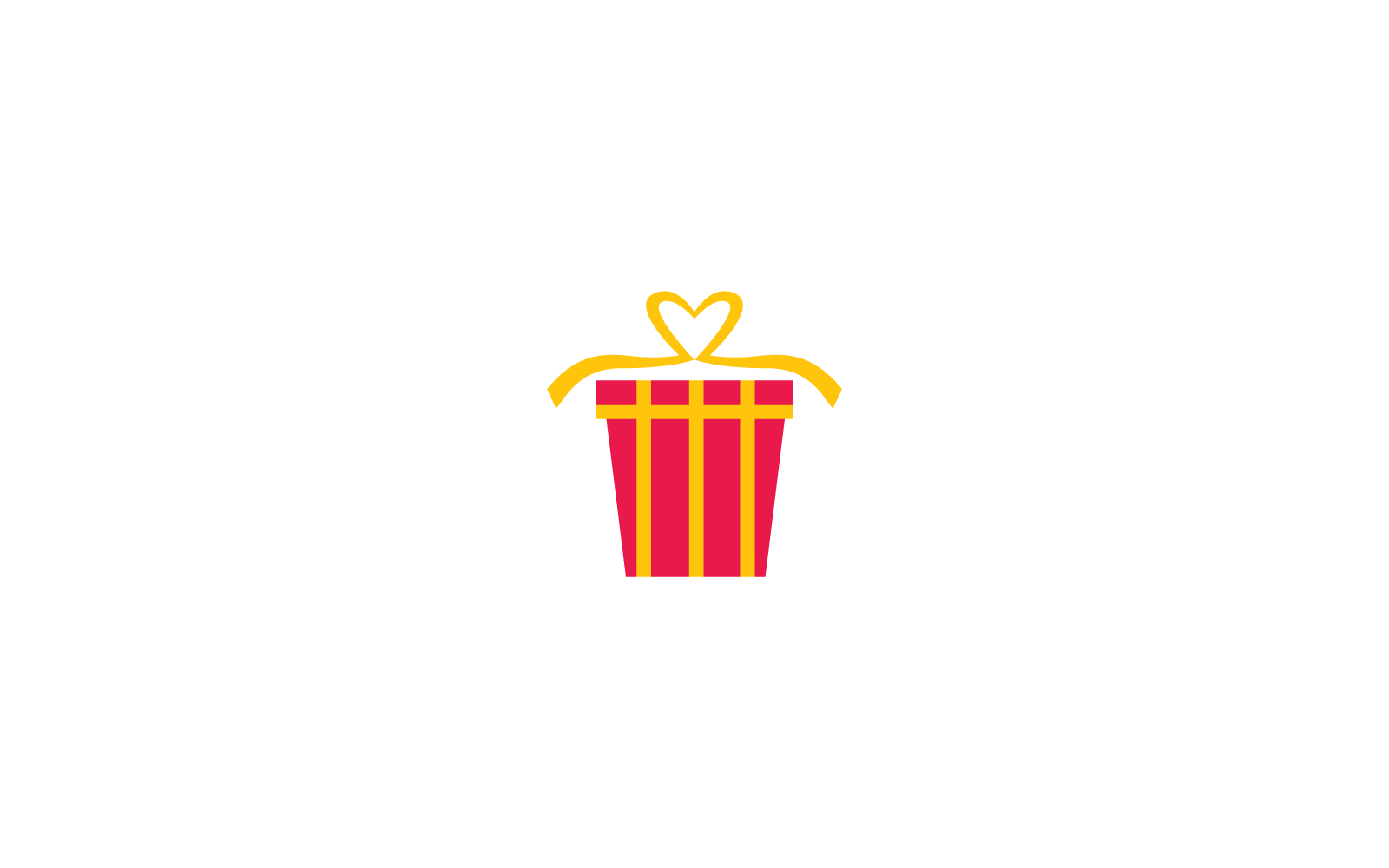 Boîte cadeau, boutique de cadeaux illustration logo icône conception vectorielle