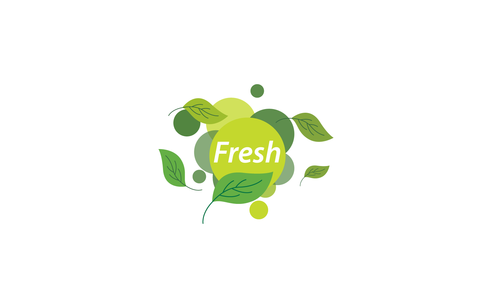 Fresh logo flat design vector icon template