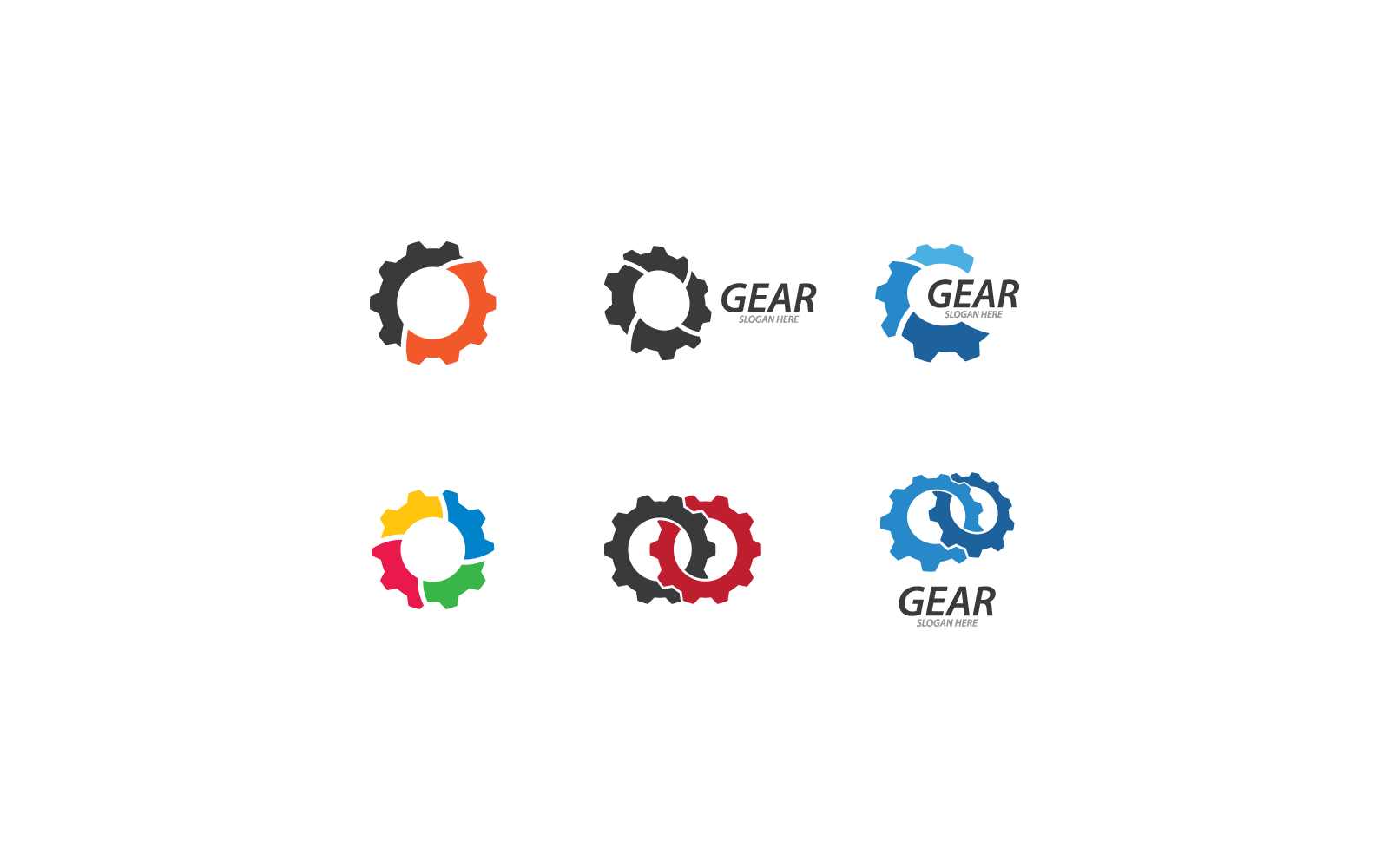 Gear technology logo vector flat design