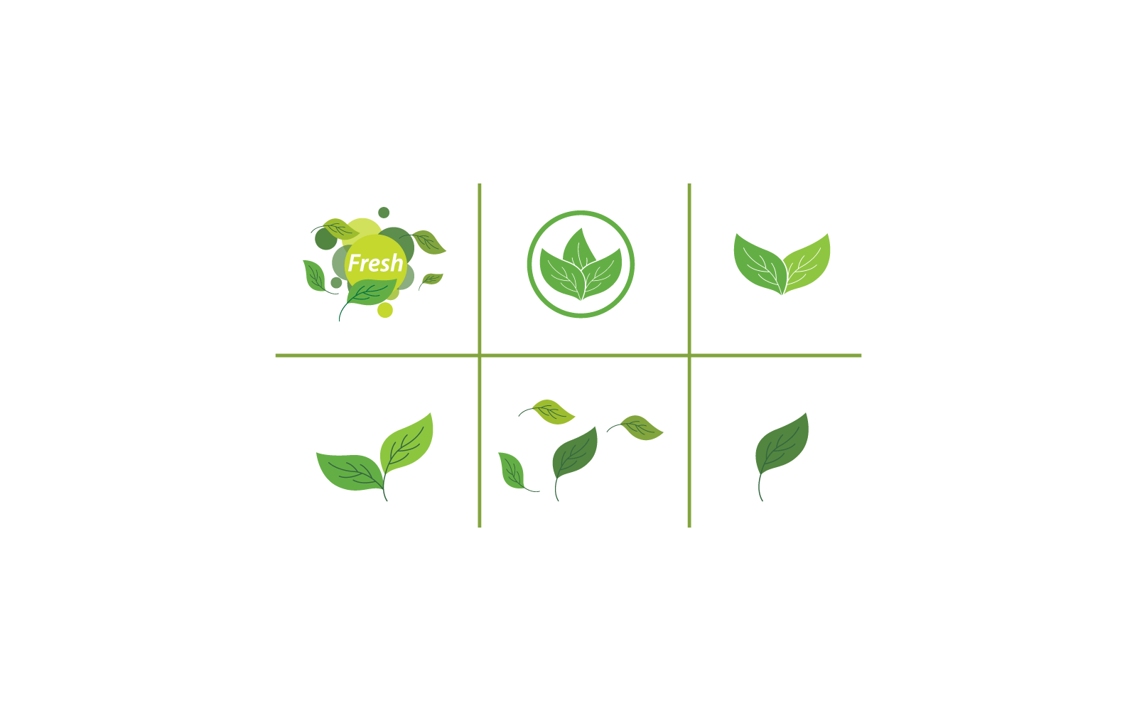 Green leaf design ecology nature element logo vector icon Logo Template