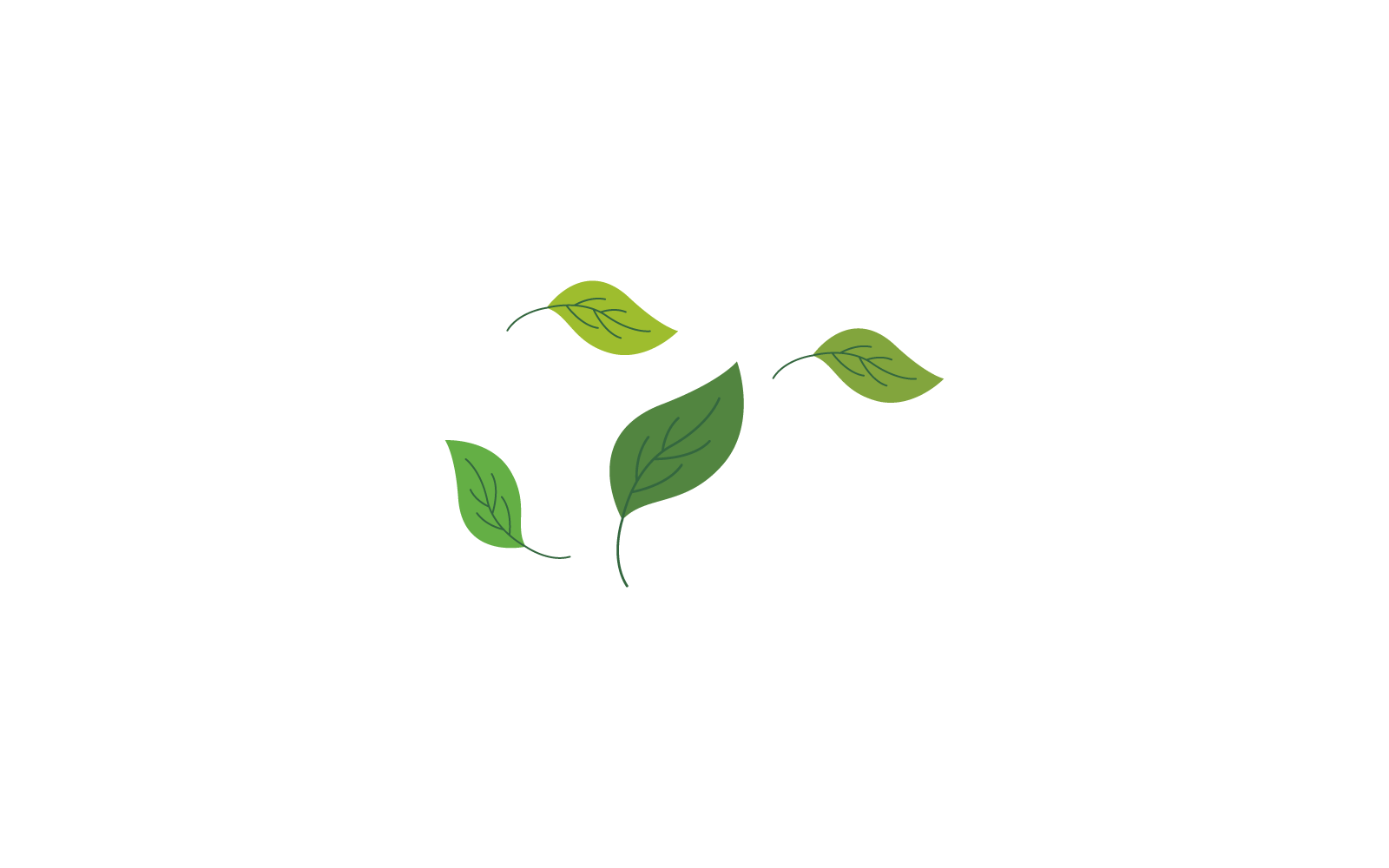Grünes Blatt-Logo, Ökologie, Naturelement