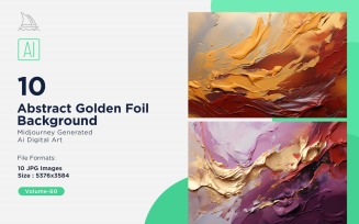 Abstract Golden Foil Background 10_Set V-60