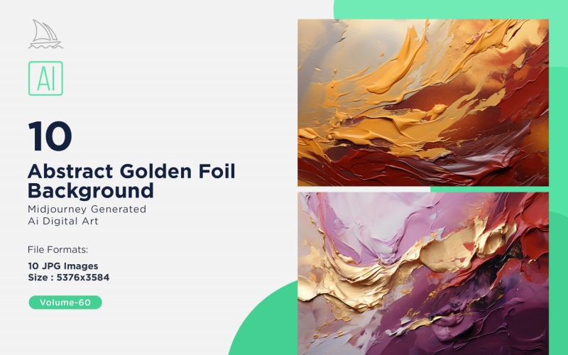 Abstract Golden Foil Background 10_Set V-60