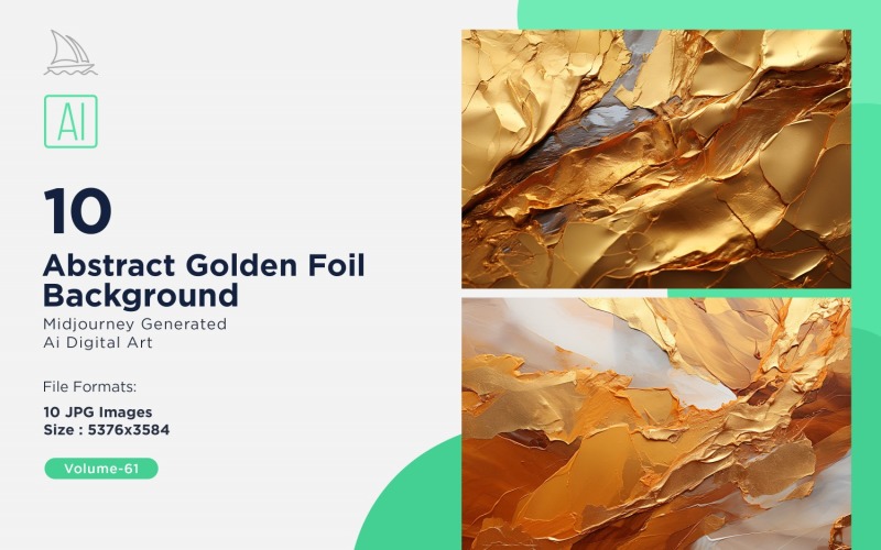 Abstract Golden Foil Background 10_Set V-61