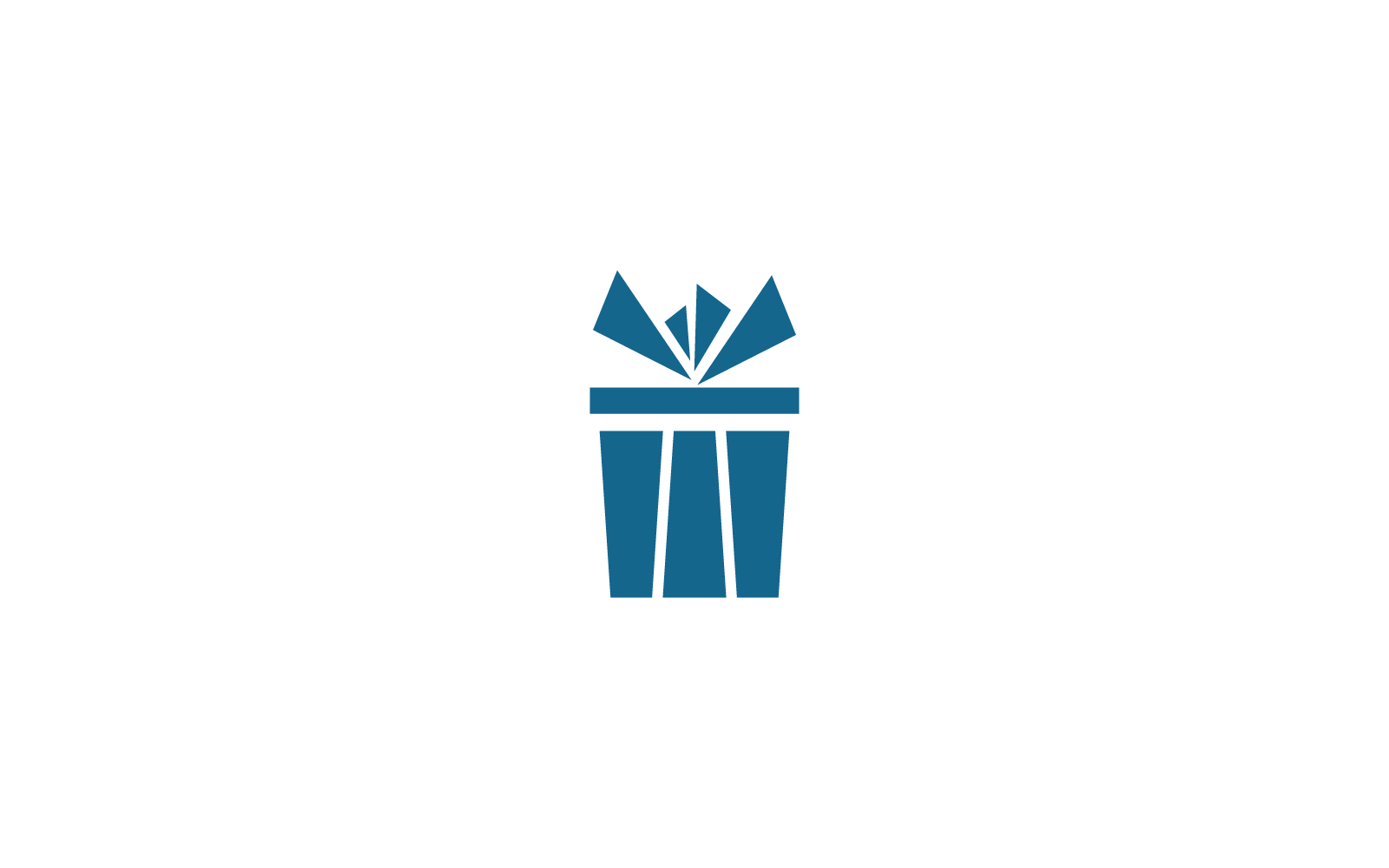 Caja de regalo, tienda de regalos icono vector logo diseño plano