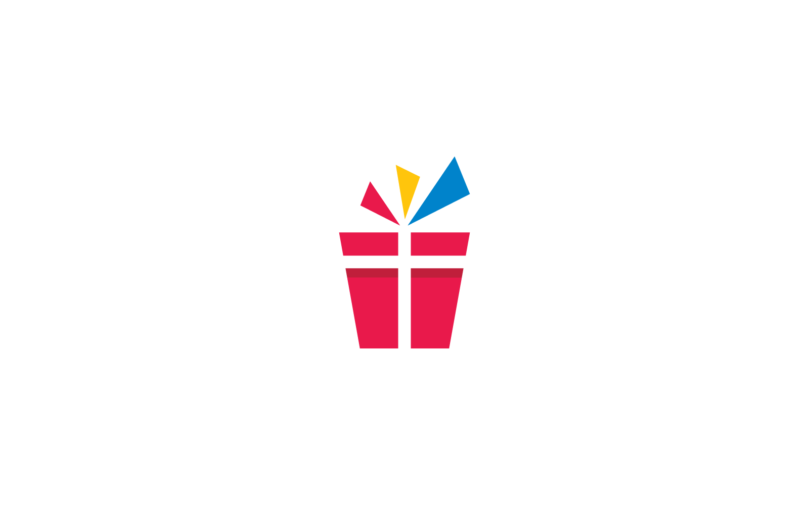 Gift Box, gift shop logo icon flat design