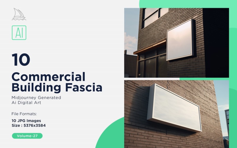 Commercial Building Fascia Logo Signage 10 Set Vol - 27 Illustration