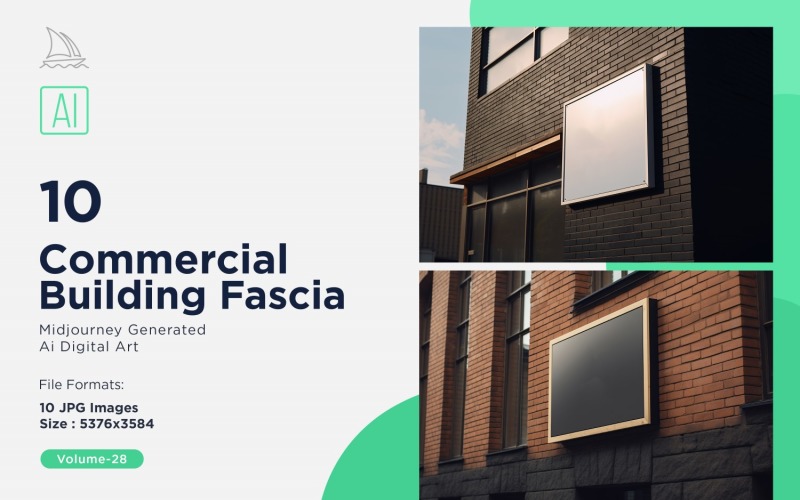 Commercial Building Fascia Logo Signage 10 Set Vol - 28 Illustration