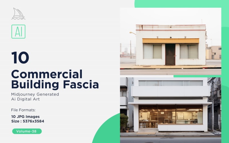 Commercial Building Fascia Logo Signage 10 Set Vol - 38 Illustration