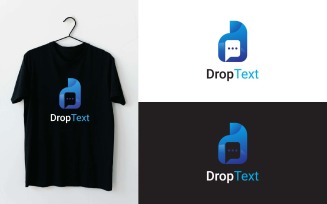 Droptext - Letter D logo design