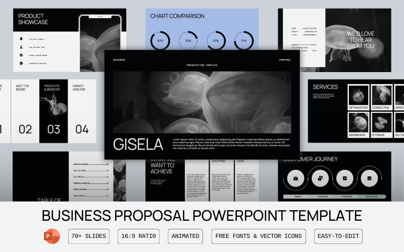 Gisela - Business Proposal PowerPoint Presentation Template PowerPoint Template