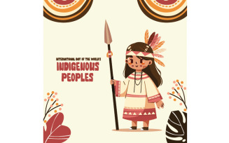 International Day of the World's Indigenous Peoples Background Illustration