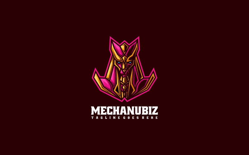 Mechanubis Mascot Cartoon Logo Logo Template