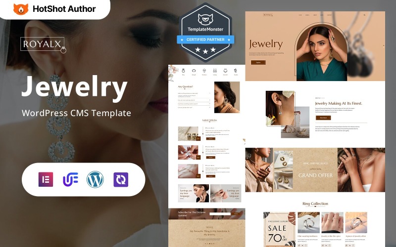 Royalx - jewelry Multipurpose WordPress Elementor Theme WordPress Theme