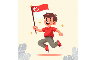 Singapore National Day Illustration