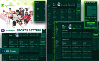 SportsBets - Sports betting PSD Template