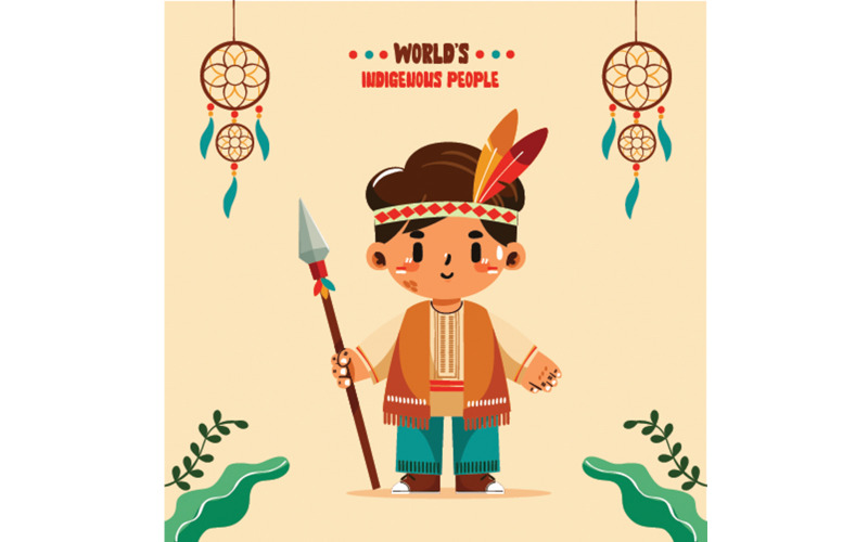 World Indigenous Peoples Day Background Illustration