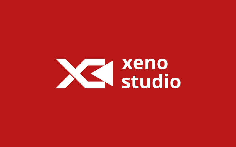 X letter camera xeno studio Logo Template