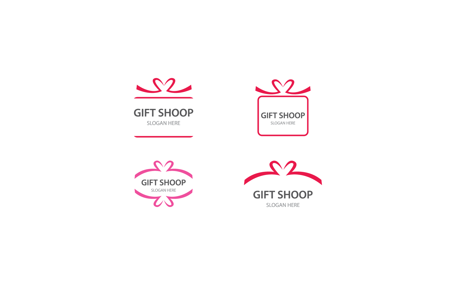 Gift Box, gift shop flat design template