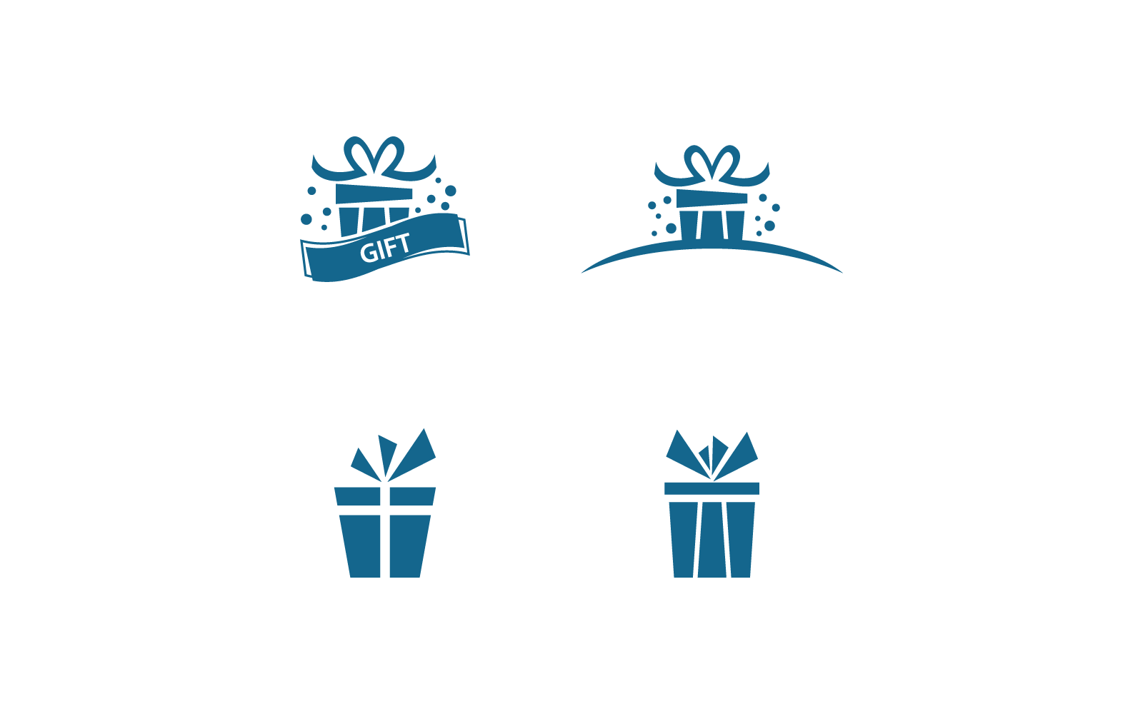 Gift Box, gift shop logo design icon vector template