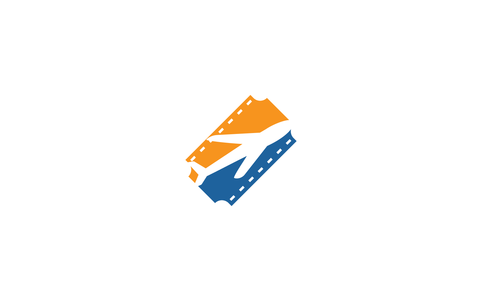 Modello vettoriale icona del design piatto con logo del biglietto