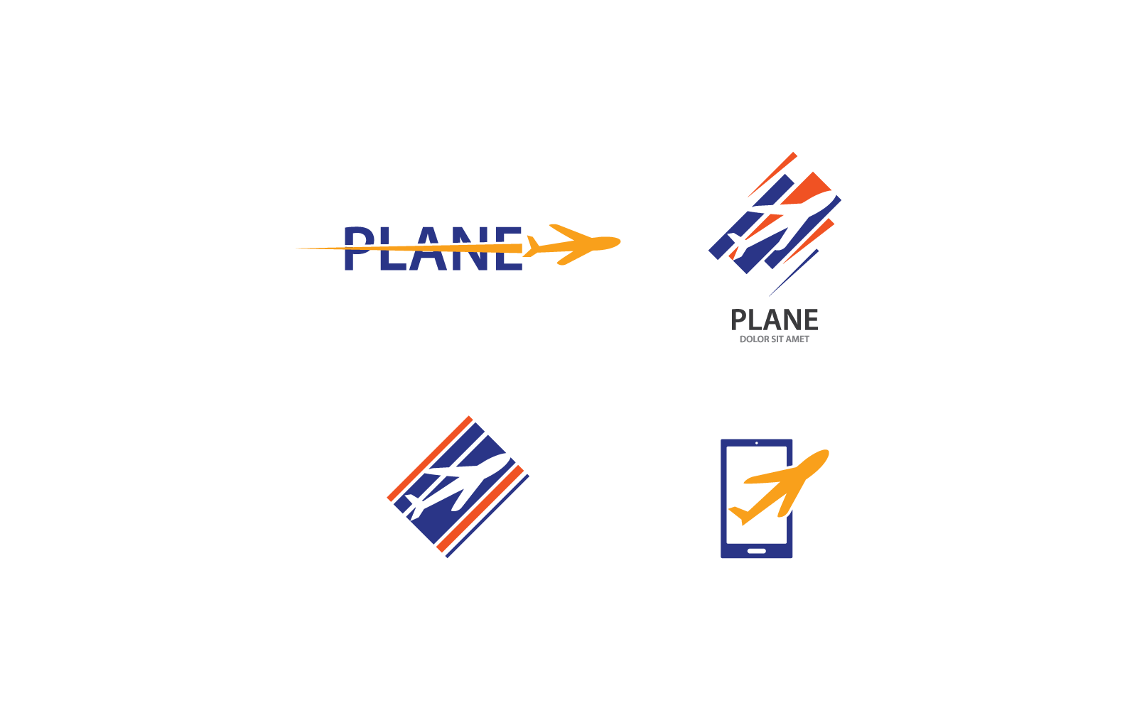 Plane Travel illustration logo vector template