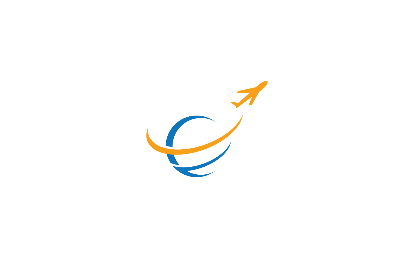 Plane Travel logo illustration flat design