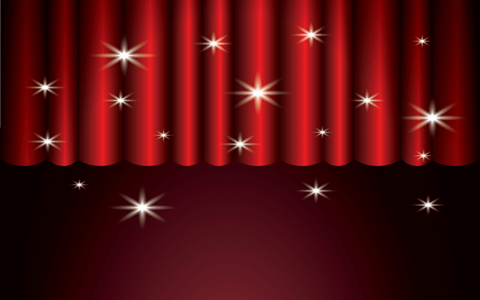 Red Curtain stage background icon vector