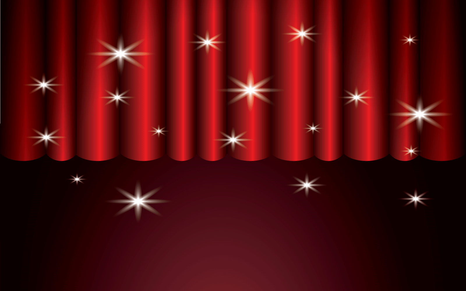 Red Curtain stage background icon vector Logo Template