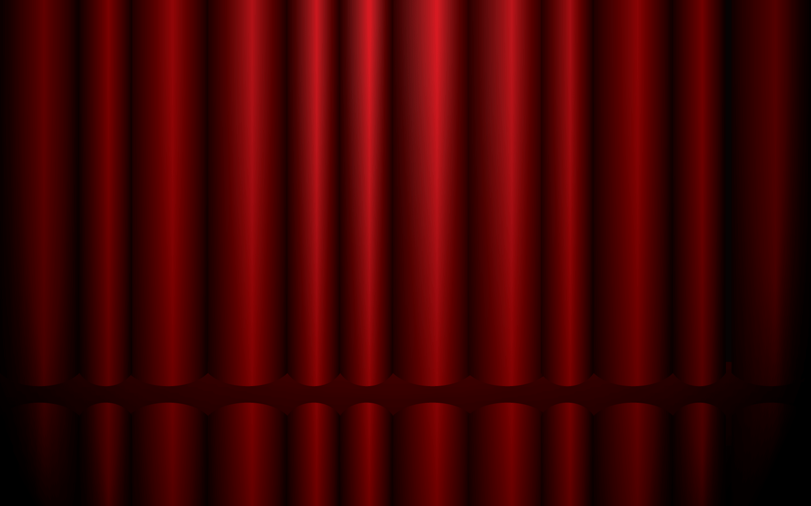 Red Curtain stage background illustration
