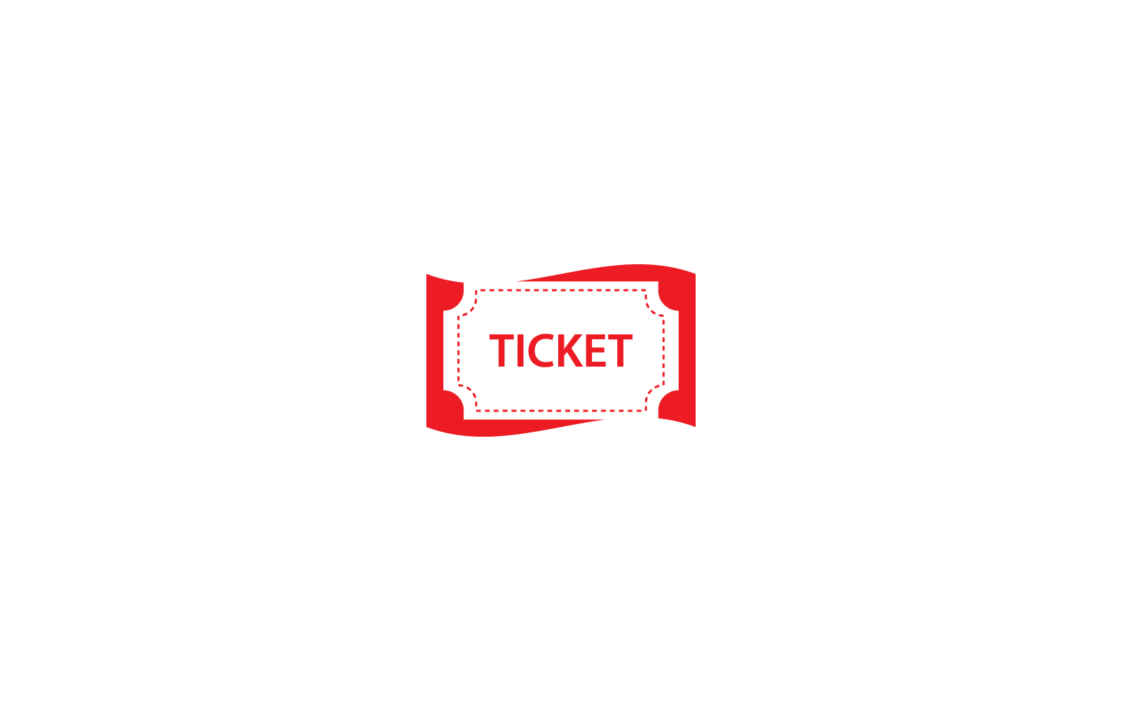 Ticket design illustration logo template