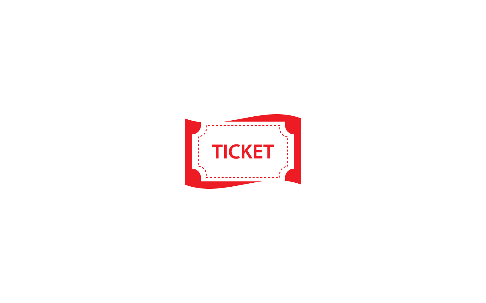 Ticket design illustration logo template Logo Template