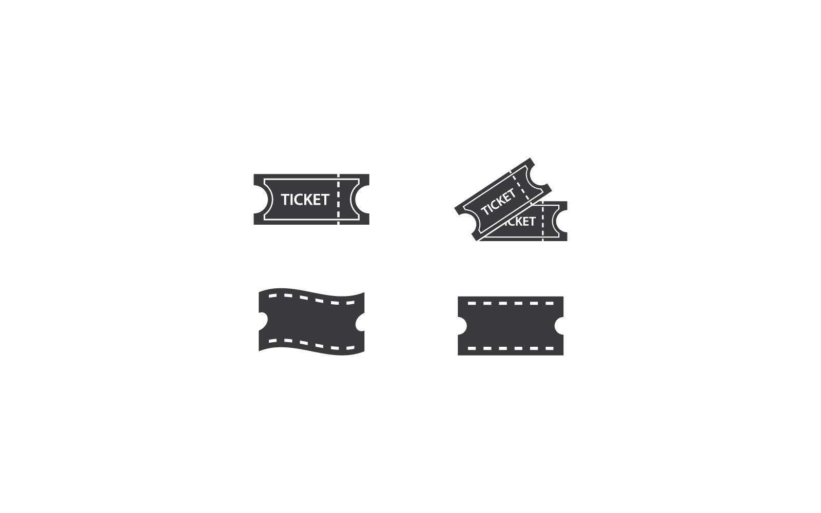 Ticket-Design-Illustrationssymbol-Vektor