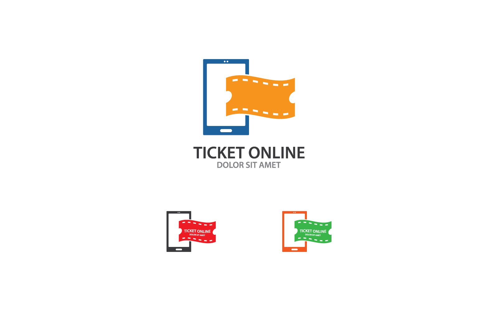 Ticket logo design vector template